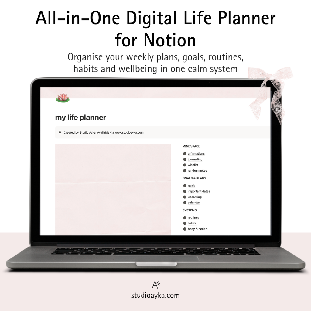 All-in-One Digital Life Planner for Notion