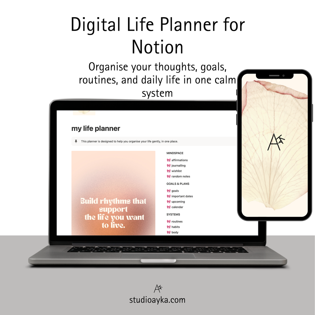 Digital Life Planner | Notion Template for Intentional Living
