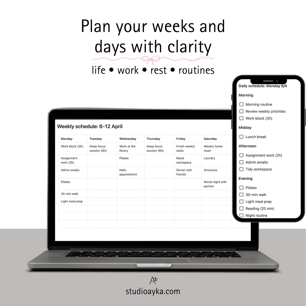 Digital Life Planner | Notion Template for Intentional Living