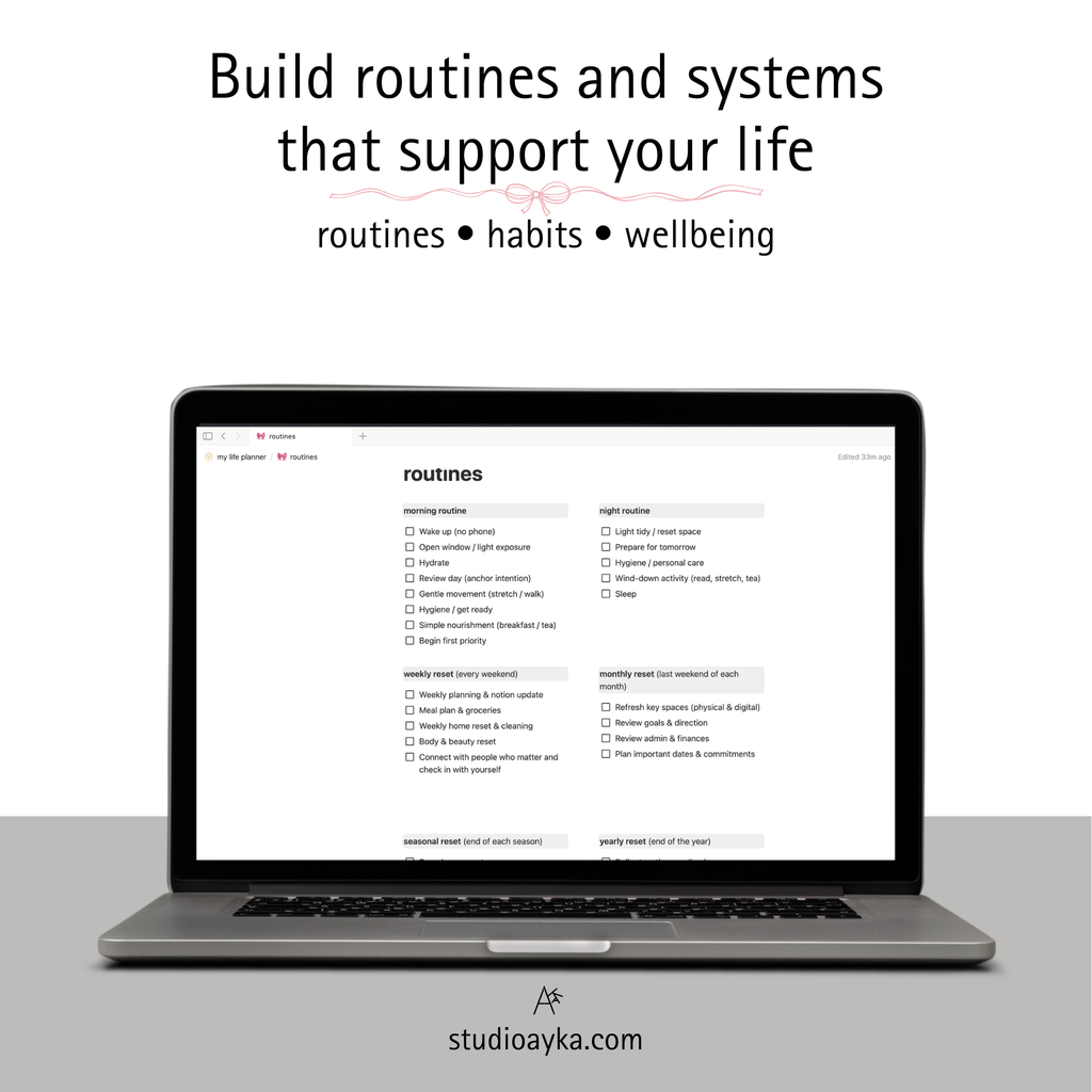Digital Life Planner | Notion Template for Intentional Living